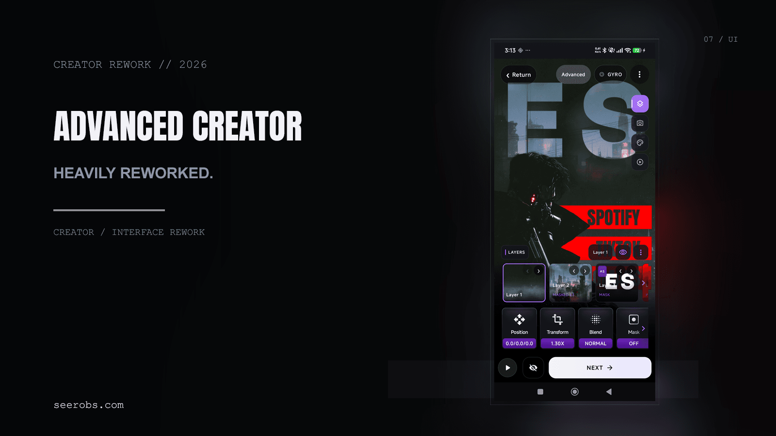 Advanced Creator Rework