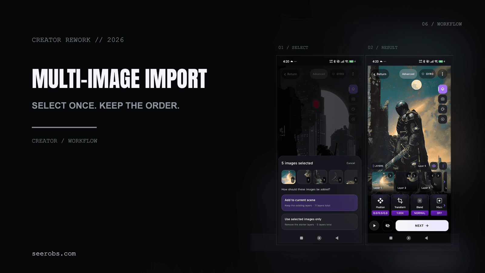 Multi Image Import Workflow