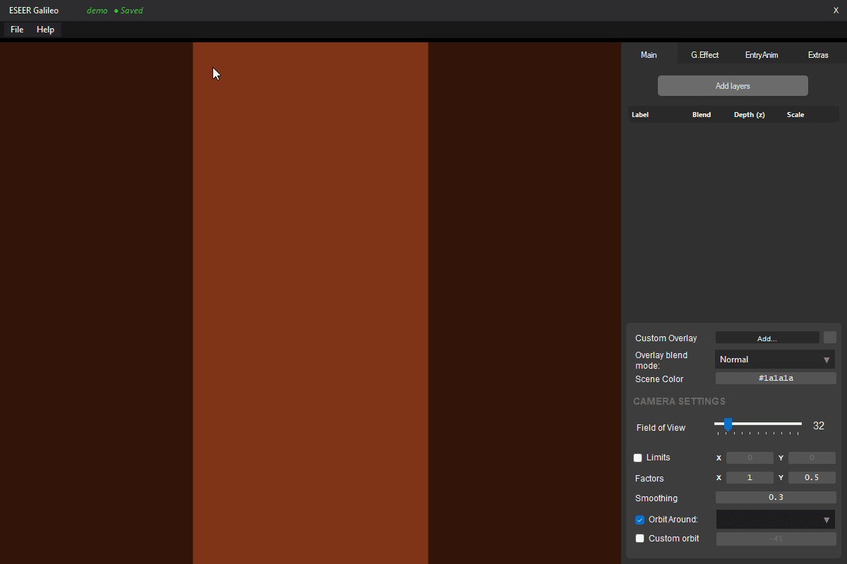 main Orbit editor window